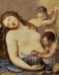 Reuige Maria Magdalena mit Putti